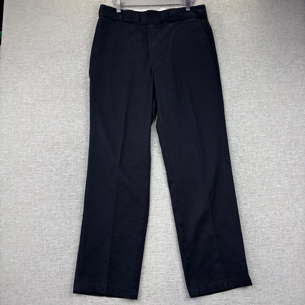 Dickies 874 Men's 34x32 Original Fit Work Pants Fuzzy Faded Black Straight Leg